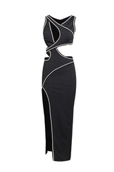 Pearl Embellished Jersey Maxi Dress